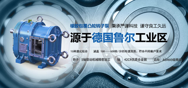 源于德國魯爾工業(yè)區(qū)的彈性體包覆凸輪轉(zhuǎn)子泵. 秉承嚴(yán)謹(jǐn)科技，謹(jǐn)守良工久遠(yuǎn)